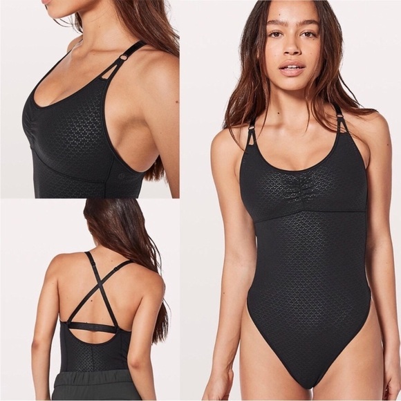 Lululemon The Easy Bodysuit Black Thong 2 - Picture 1 of 9